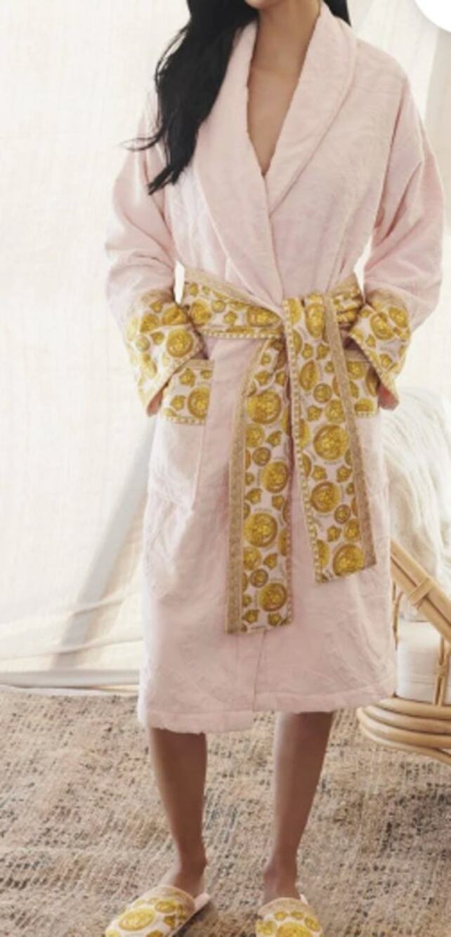 Versace NEW Medusa Logo Plush Bathrobe, Large